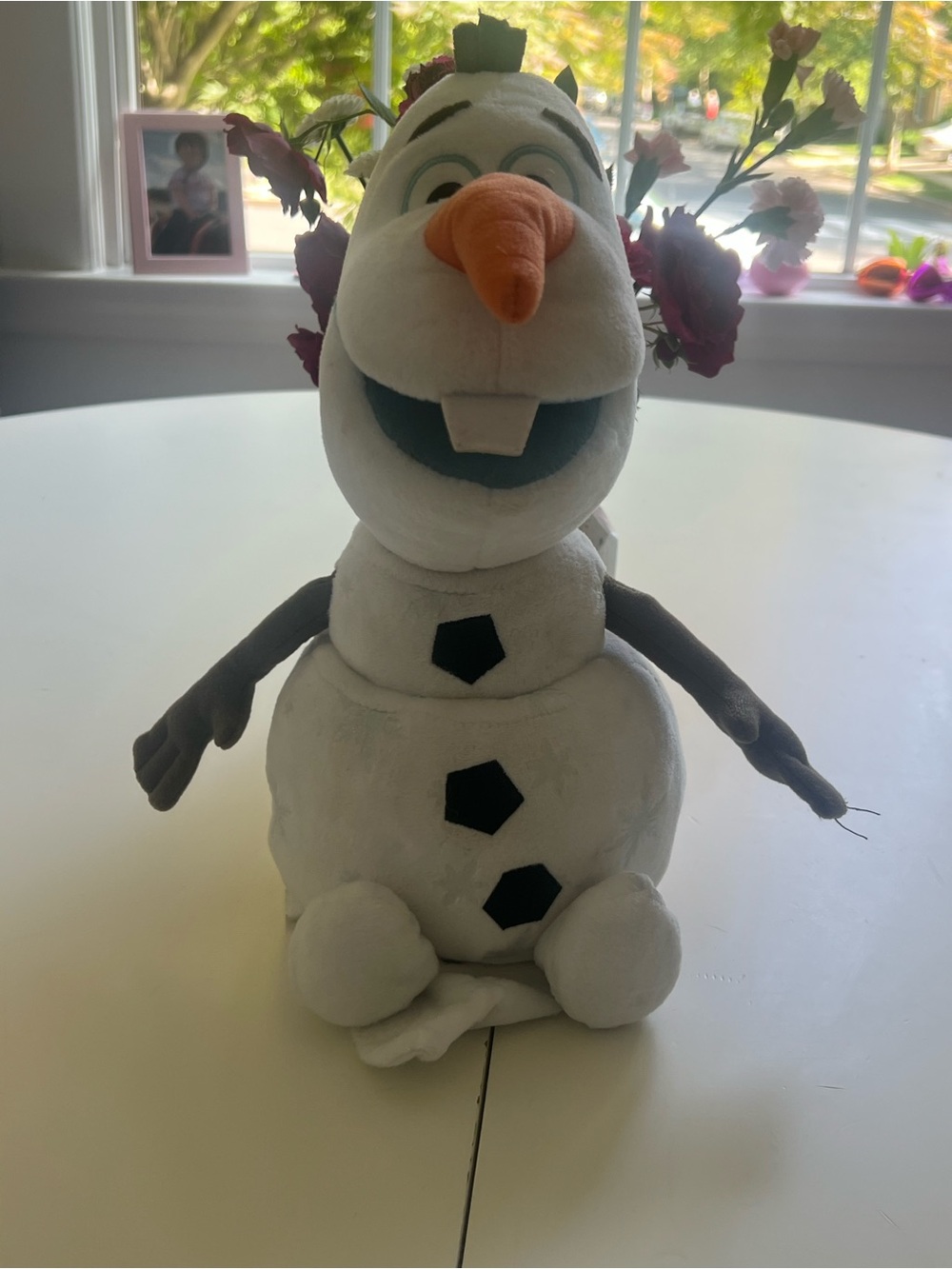 Disney Olaf Plush - White with Orange Nose and Black Accents